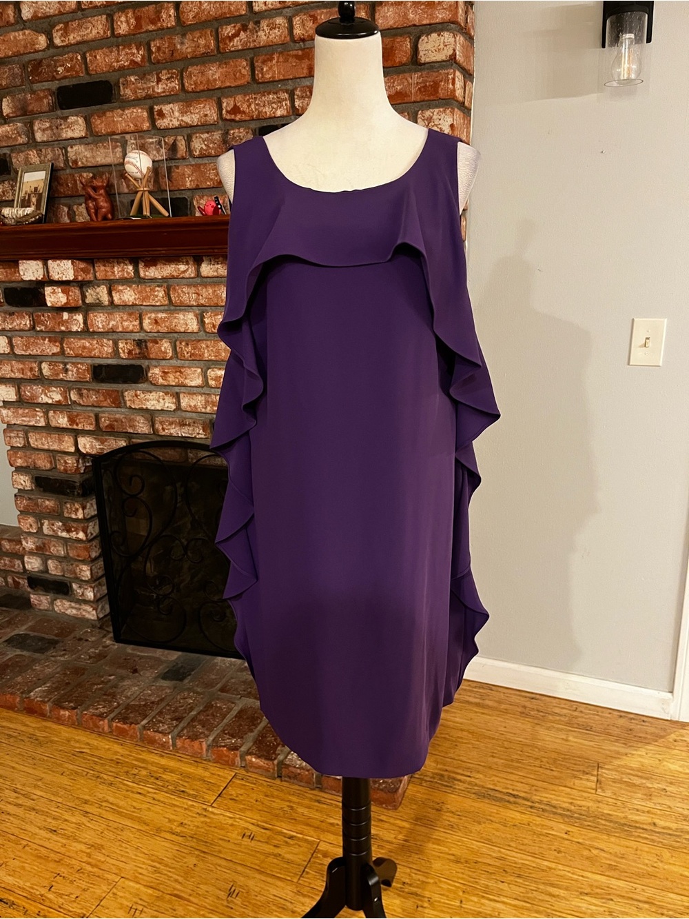 Trina by Trina Turk Ruffle-Trim Midi Dress